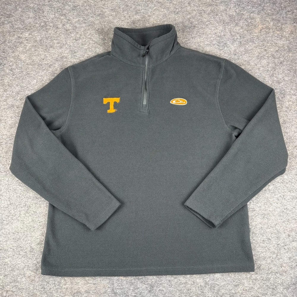 Drake Tennessee Volunteers Vols 1/4 Zip Fleece Pullover Gray Mens Small S